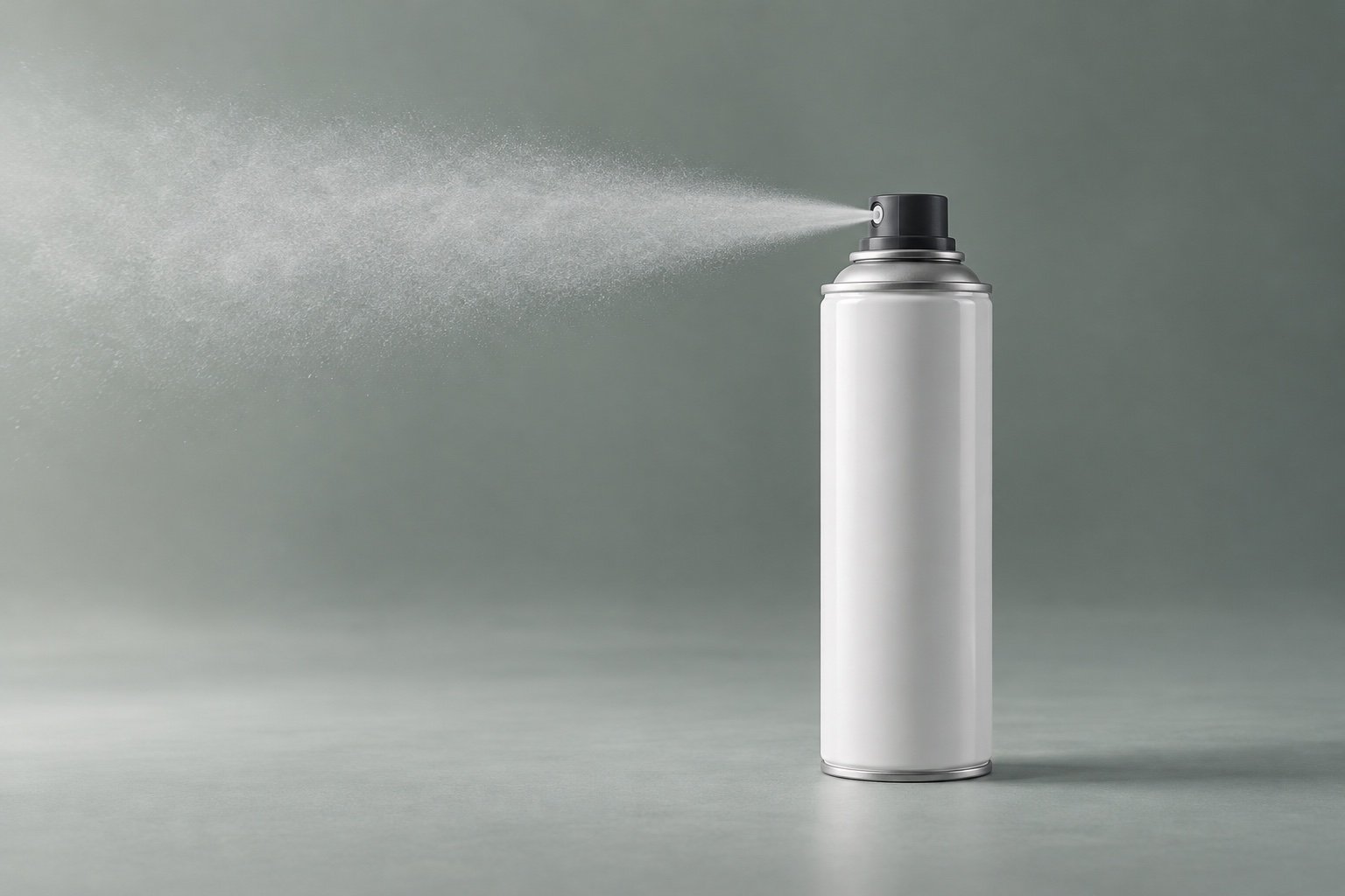 Aerosol başlığından çıkan ince sprey deseni